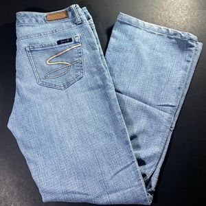 SEVEN7 Size 29 Blue Flare Jeans. *see pics*